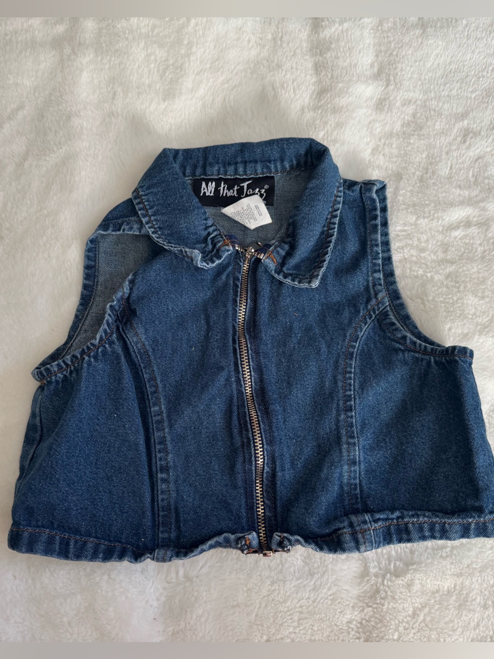 Dark Blue Denim Strapless Romper with Front Zipper